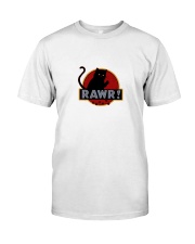 Rawr Cat Black Kitten Funny Classic T-Shirt front