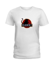 Rawr Cat Black Kitten Funny Ladies T-Shirt thumbnail