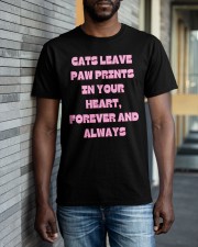 CATS LEAVE PAW PRINTS IN YOUR HEART Classic T-Shirt apparel-classic-tshirt-lifestyle-front-40