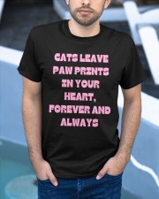 CATS LEAVE PAW PRINTS IN YOUR HEART Classic T-Shirt apparel-classic-tshirt-lifestyle-front-45