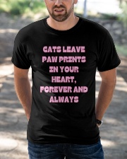 CATS LEAVE PAW PRINTS IN YOUR HEART Classic T-Shirt apparel-classic-tshirt-lifestyle-front-50
