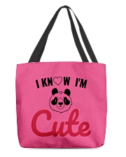 I know i'm cute All-Over Tote tile