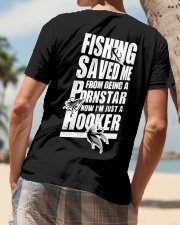FISHING SAVED ME Classic T-Shirt lifestyle-mens-crewneck-back-4