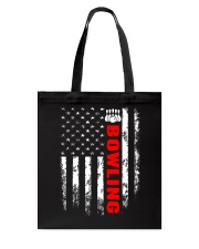 American Flag Bowling Backside Tote Bag tile