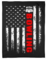 American Flag Bowling Backside Fleece Blanket tile