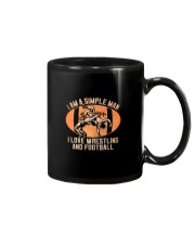 Simple Man Love Wrestling And Football LT Mug tile