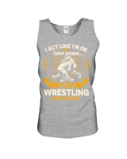 Wrestling Season Back Unisex Tank tile