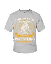 Wrestling Season Back Youth T-Shirt tile