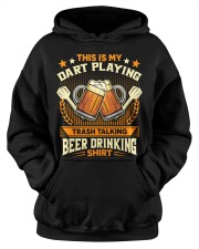 Dart Playing Trash Talking Hooded Sweatshirt apparel-hooded-sweatshirt-lifestyle-front-39