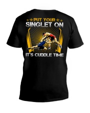 Wrestling Put Your Singlet On Backside V-Neck T-Shirt tile