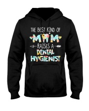 The best kind of mom raise Dental Hygienist Hooded Sweatshirt tile