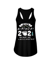 My 44th Birthday The Year I Got Vaccinated Ladies Flowy Tank tile