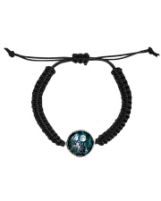 Three Wolves Howling At The Moon All Over T-Shirt Cord Circle Bracelet front