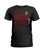 Nice Naughty Redhead Christmas sweater Ladies T-Shirt thumbnail