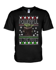 Powerful is the asset Christmas Baby Yoda shirt V-Neck T-Shirt thumbnail