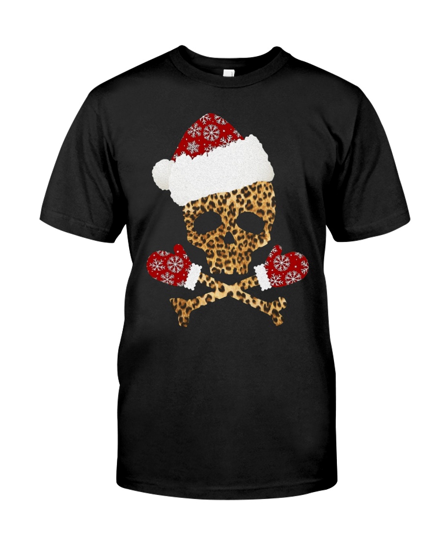 Skull Leopard Santa Claus Christmas shirt Classic T-Shirt