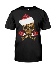 Skull Leopard Santa Claus Christmas shirt Classic T-Shirt front