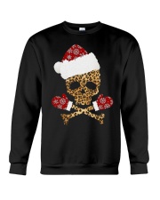 Skull Leopard Santa Claus Christmas shirt Crewneck Sweatshirt thumbnail