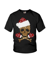 Skull Leopard Santa Claus Christmas shirt Youth T-Shirt thumbnail