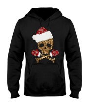 Skull Leopard Santa Claus Christmas shirt Hooded Sweatshirt thumbnail