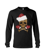 Skull Leopard Santa Claus Christmas shirt Long Sleeve Tee thumbnail
