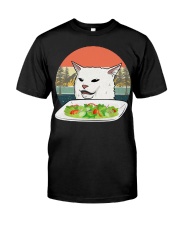 Cat eat salad shirt Classic T-Shirt front