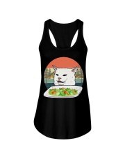 Cat eat salad shirt Ladies Flowy Tank thumbnail