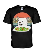Cat eat salad shirt V-Neck T-Shirt thumbnail