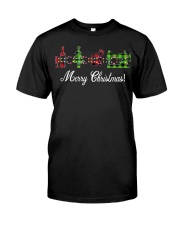 Sewing quilting Wine Merry Christmas shirt Classic T-Shirt front