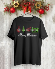Sewing quilting Wine Merry Christmas shirt Classic T-Shirt lifestyle-holiday-crewneck-front-2