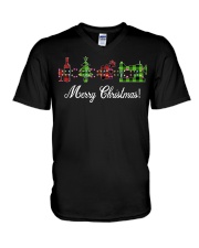 Sewing quilting Wine Merry Christmas shirt V-Neck T-Shirt thumbnail