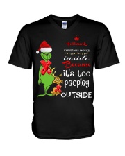 Grinch Hallmark Christmas Movies inside shirt V-Neck T-Shirt thumbnail