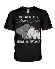 Elephants The love between Aunt and Niece shirt V-Neck T-Shirt thumbnail