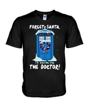 Forget Santa I'm waiting for the Doctor sweater V-Neck T-Shirt thumbnail