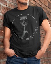 Skull silent I hate People shirt Classic T-Shirt apparel-classic-tshirt-lifestyle-26