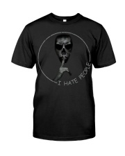 Skull silent I hate People shirt Classic T-Shirt front
