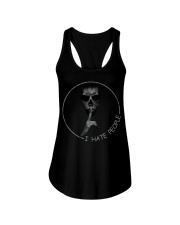 Skull silent I hate People shirt Ladies Flowy Tank thumbnail
