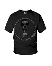 Skull silent I hate People shirt Youth T-Shirt thumbnail