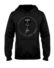 Skull silent I hate People shirt Hooded Sweatshirt thumbnail