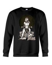 motorcycle girl Crewneck Sweatshirt thumbnail