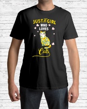 Just A Girl Who Loves Cats Mixed Sunflower Classic T-Shirt lifestyle-mens-crewneck-front-1