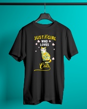 Just A Girl Who Loves Cats Mixed Sunflower Classic T-Shirt lifestyle-mens-crewneck-front-3