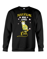 Just A Girl Who Loves Cats Mixed Sunflower Crewneck Sweatshirt thumbnail