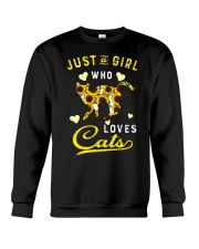 Just A Girl Who Loves Cats Mixed Sunflower Crewneck Sweatshirt thumbnail