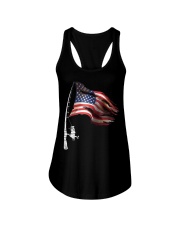 Fishing American Flag Fisherman Ladies Flowy Tank thumbnail