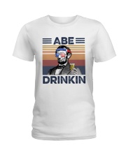 US Beer Abe Drinkin Ladies T-Shirt thumbnail