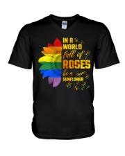 Be A Sunflower V-Neck T-Shirt tile