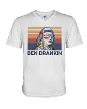 US Beer Ben Drankin V-Neck T-Shirt thumbnail