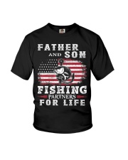 Father and Son Fishing Partners for Life American Youth T-Shirt thumbnail