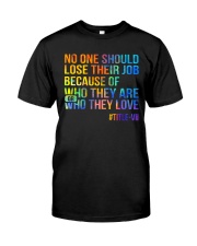 No one should lose their job Premium Fit Mens Tee tile